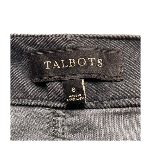 Talbots Grey Corduroy Button Front Skirt Size 8 Workwear Essential - Picture 4 of 10